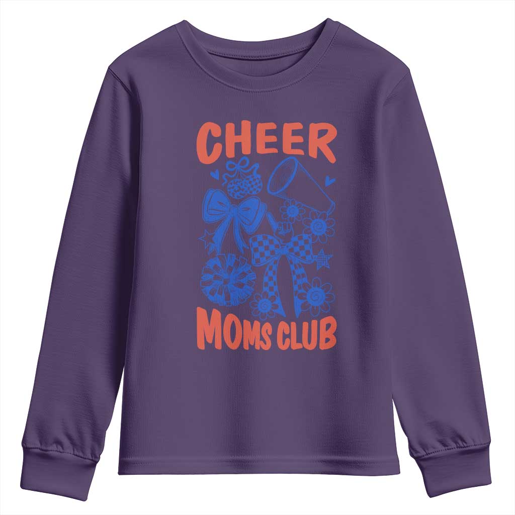 Cheer Moms Club Youth Sweatshirt Funny Cheerleading Mom Mother’s Day Gift