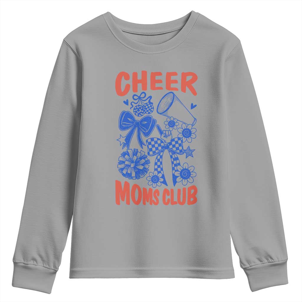 Cheer Moms Club Youth Sweatshirt Funny Cheerleading Mom Mother’s Day Gift