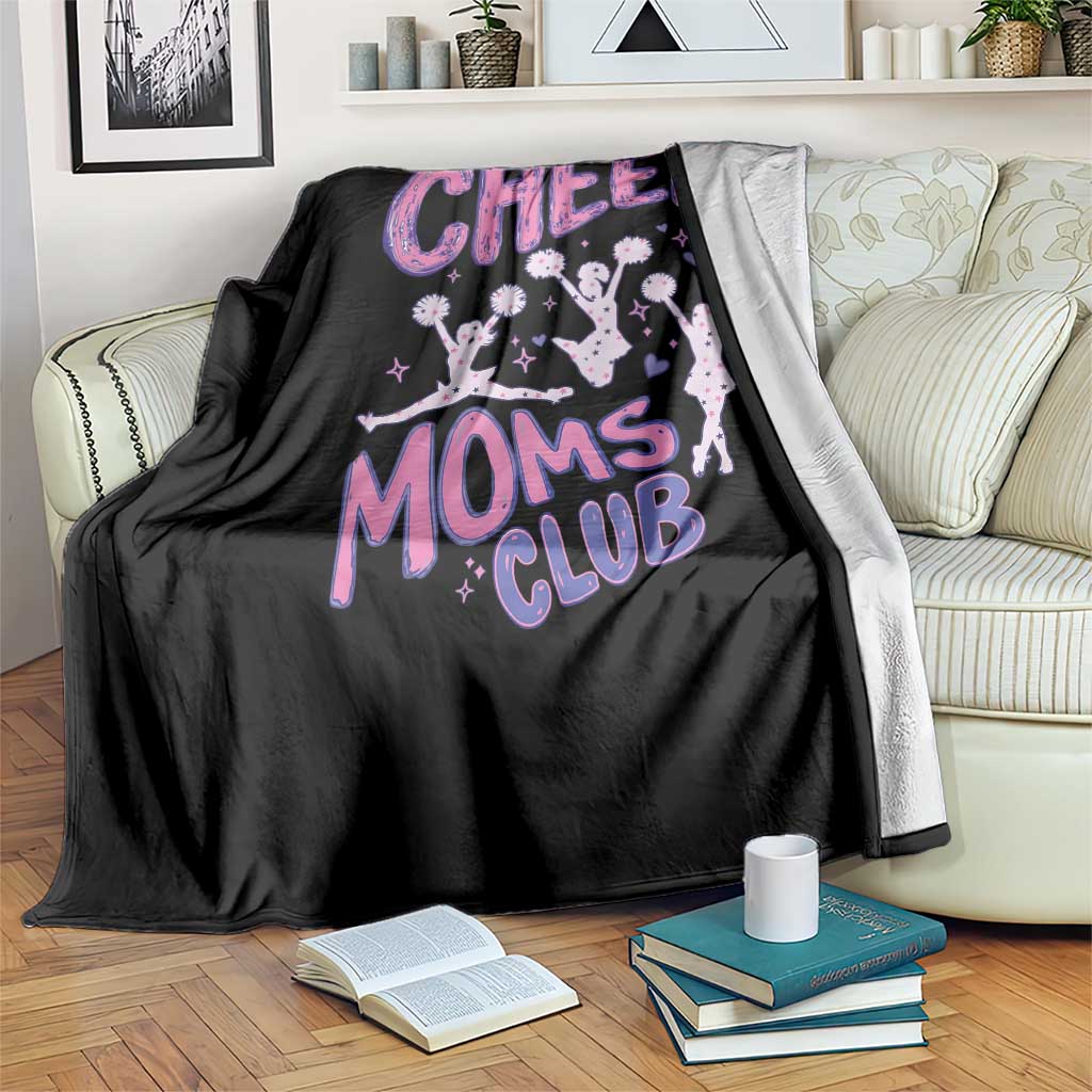 Cheer Moms Club Throw Blanket Cheerleader Mom Mother’s Day Gift