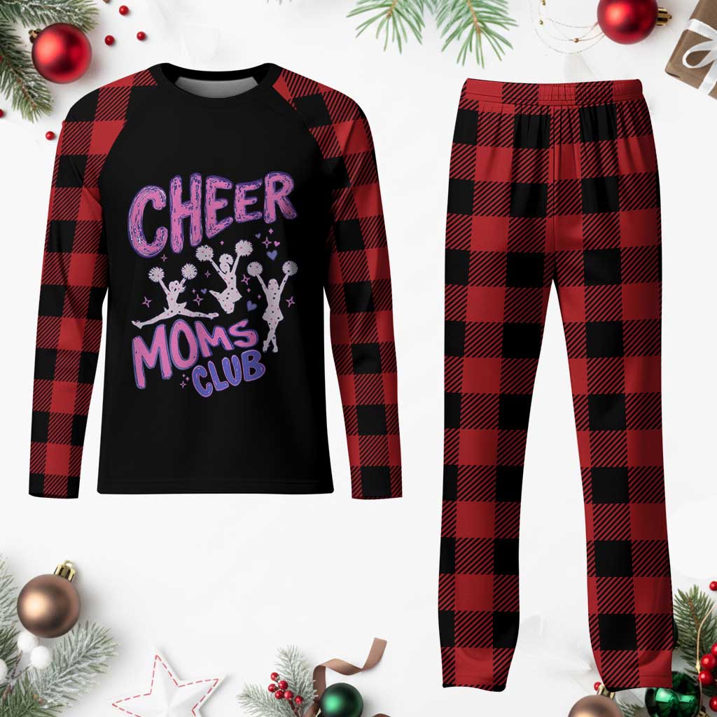Cheer Moms Club Plaid Pajama Set Cheerleader Mom Mother’s Day Gift