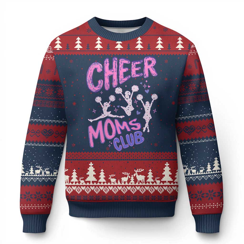 Cheer Moms Club Ugly Christmas Sweater Cheerleader Mom Mother’s Day Gift