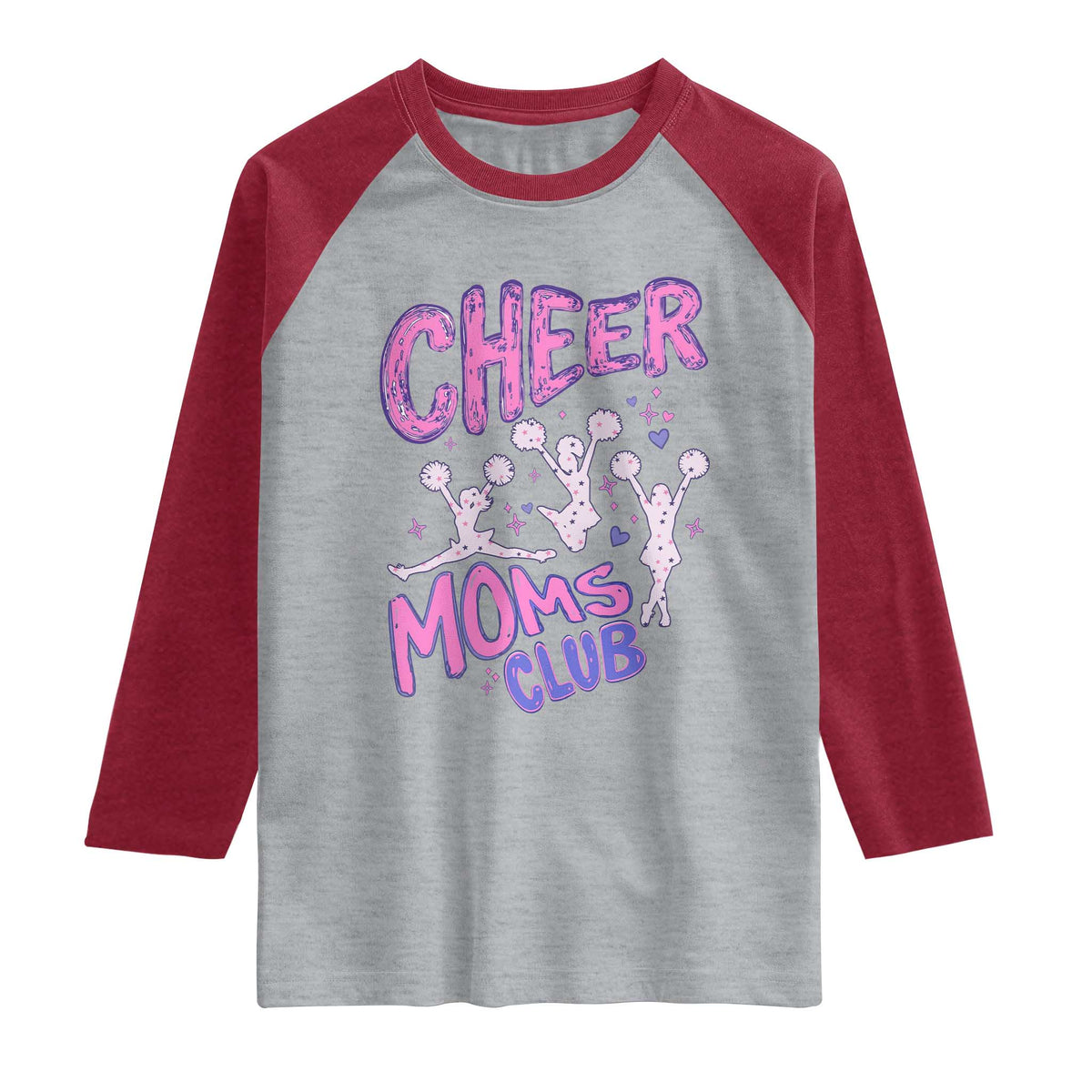 Cheer Moms Club Raglan Shirt Cheerleader Mom Mother’s Day Gift