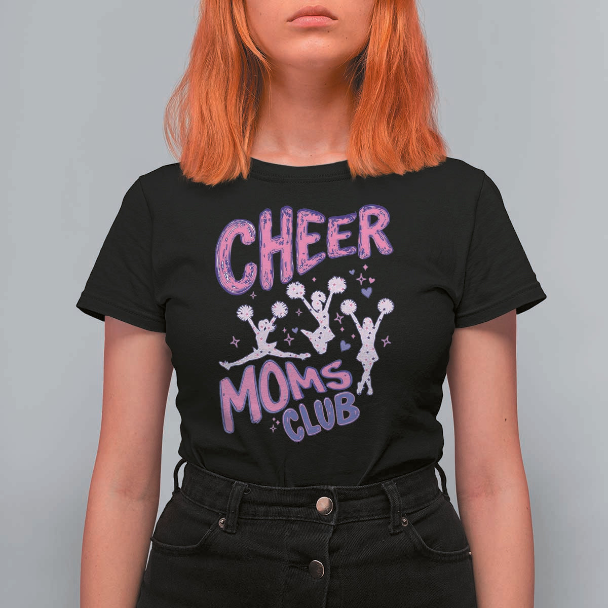 Cheer Moms Club T Shirt For Women Cheerleader Mom Mother’s Day Gift
