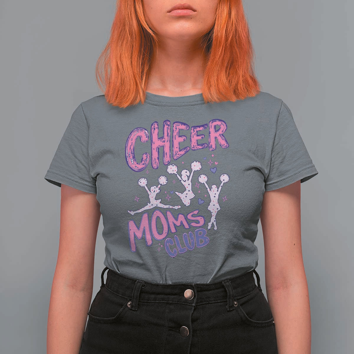 Cheer Moms Club T Shirt For Women Cheerleader Mom Mother’s Day Gift