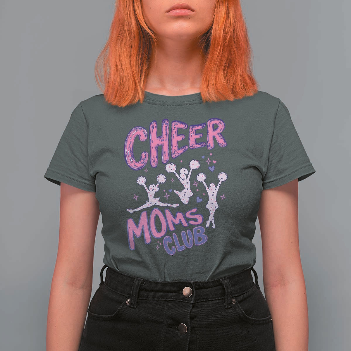 Cheer Moms Club T Shirt For Women Cheerleader Mom Mother’s Day Gift