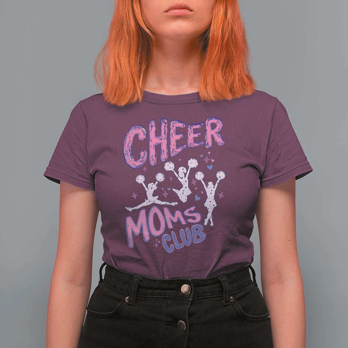 Cheer Moms Club T Shirt For Women Cheerleader Mom Mother’s Day Gift