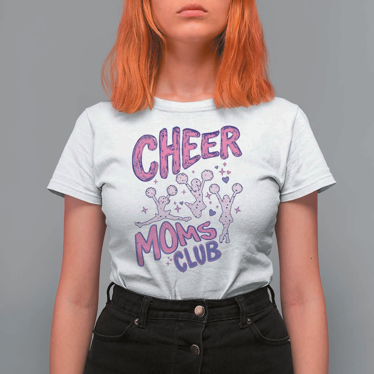 Cheer Moms Club T Shirt For Women Cheerleader Mom Mother’s Day Gift