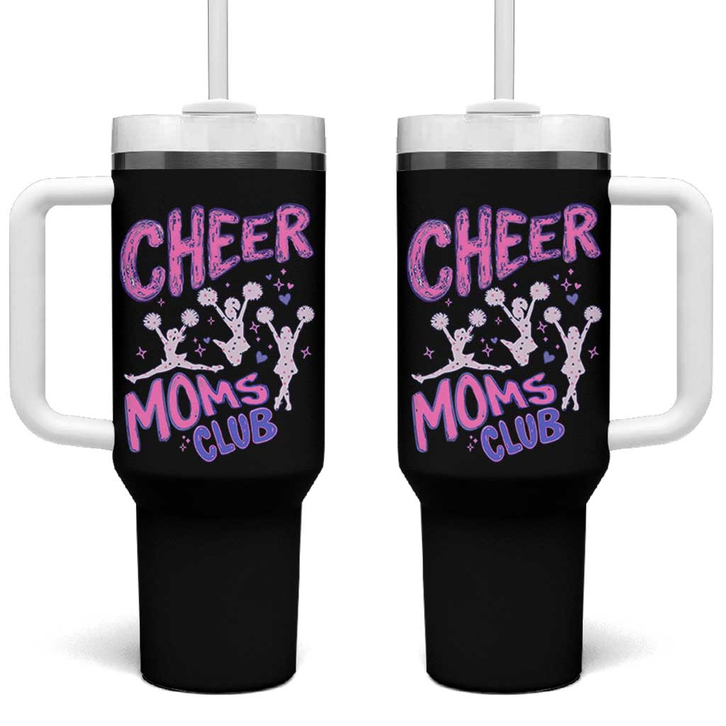 Cheer Moms Club Tumbler With Handle Cheerleader Mom Mother’s Day Gift