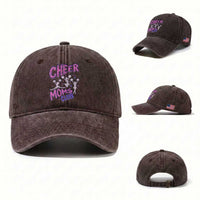 Cheer Moms Club Washed Cotton Baseball Cap Cheerleader Mom Mother’s Day Gift