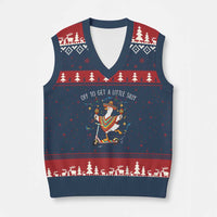 Silly Goose Cinco De Mayo V-Neck Knit Sweater Vest Off To Get A Little Silly