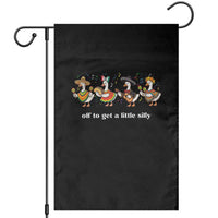 Funny Silly Goose Cinco De Mayo Garden Flag Off To Get A Little Silly