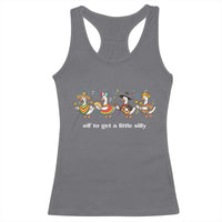 Funny Silly Goose Cinco De Mayo Racerback Tank Top Off To Get A Little Silly