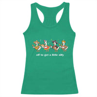 Funny Silly Goose Cinco De Mayo Racerback Tank Top Off To Get A Little Silly