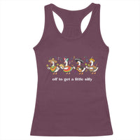 Funny Silly Goose Cinco De Mayo Racerback Tank Top Off To Get A Little Silly