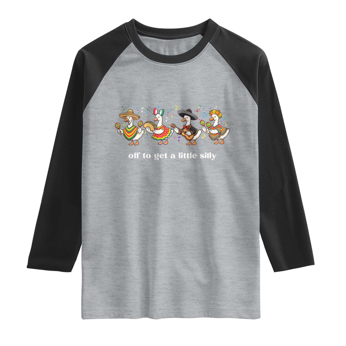 Funny Silly Goose Cinco De Mayo Raglan Shirt Off To Get A Little Silly