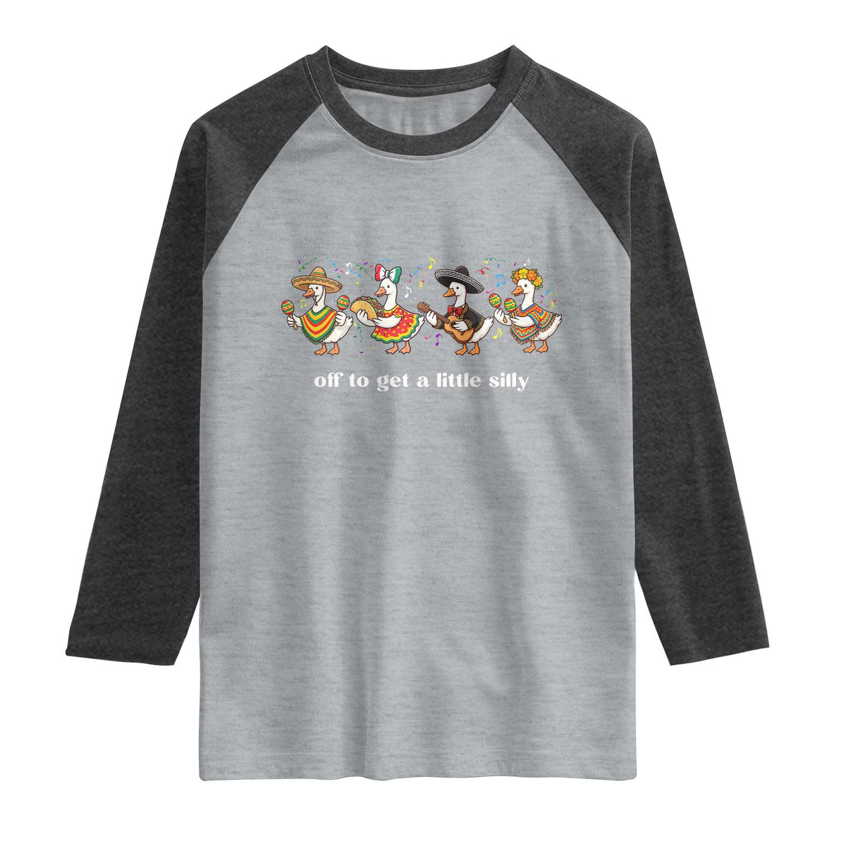 Funny Silly Goose Cinco De Mayo Raglan Shirt Off To Get A Little Silly