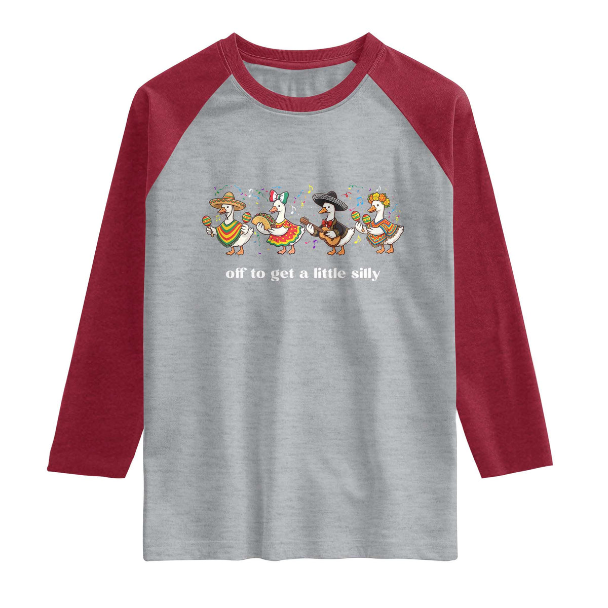Funny Silly Goose Cinco De Mayo Raglan Shirt Off To Get A Little Silly
