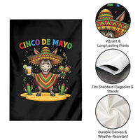 Cinco de Mayo Donkey Mexican Fiesta Garden Flag