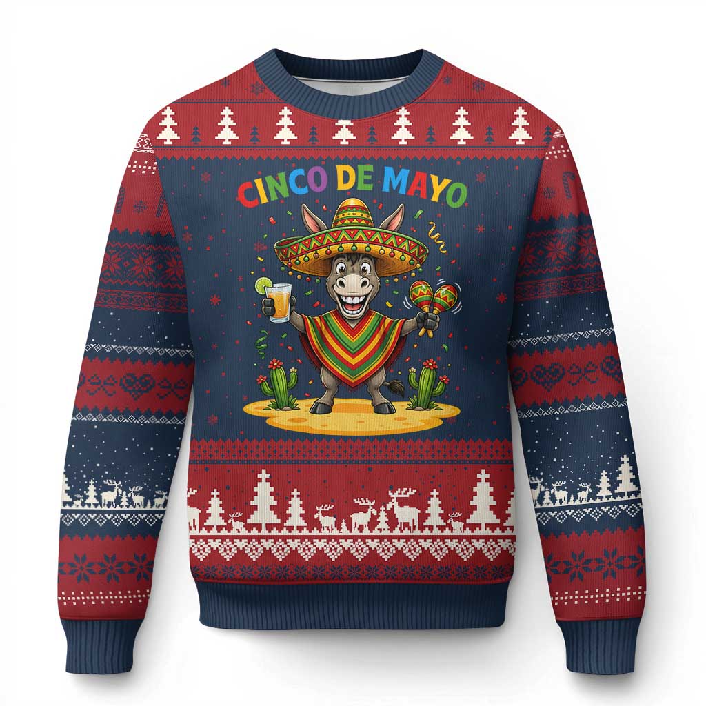 Cinco de Mayo Donkey Mexican Fiesta Ugly Christmas Sweater
