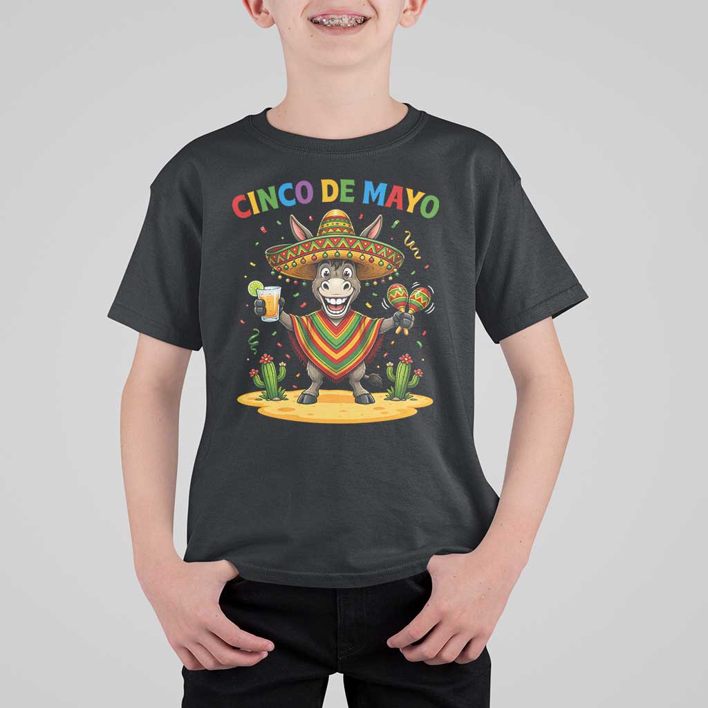 Cinco de Mayo Donkey Mexican Fiesta T Shirt For Kid