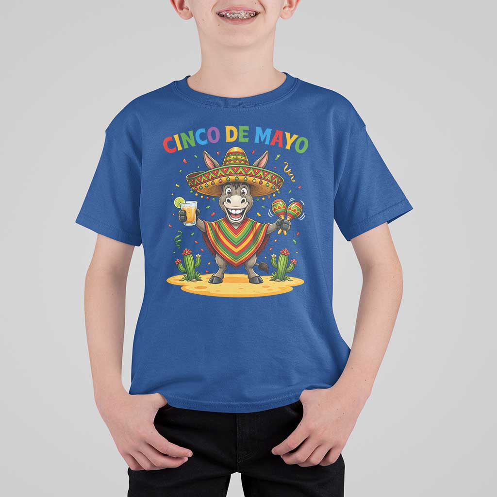 Cinco de Mayo Donkey Mexican Fiesta T Shirt For Kid