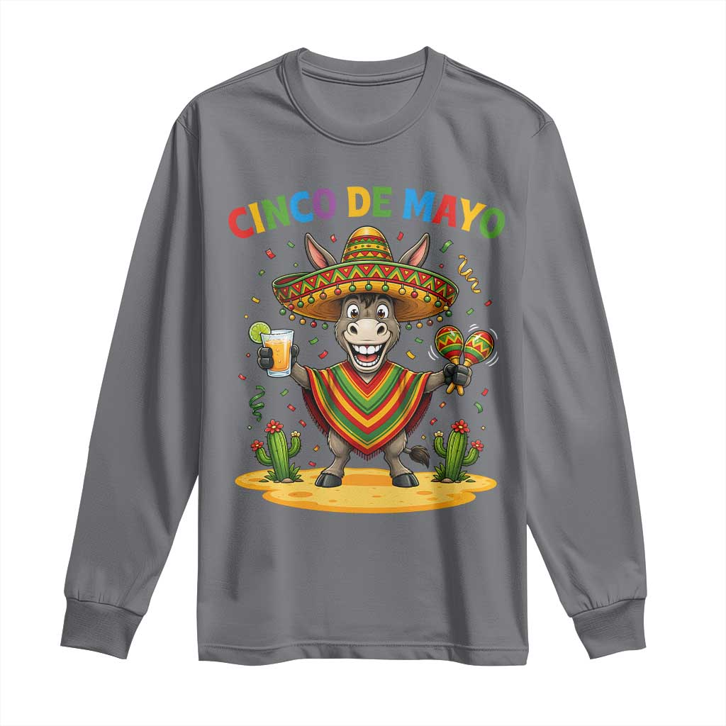 Cinco de Mayo Donkey Mexican Fiesta Long Sleeve Shirt