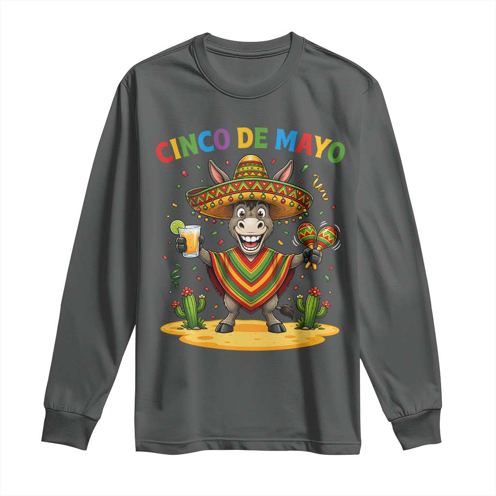 Cinco de Mayo Donkey Mexican Fiesta Long Sleeve Shirt