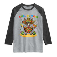 Cinco de Mayo Donkey Mexican Fiesta Raglan Shirt