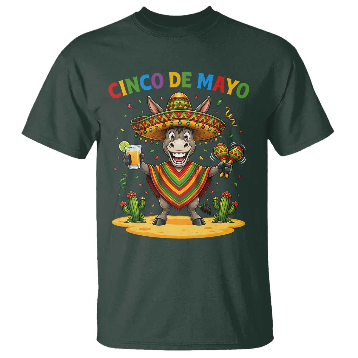 Cinco de Mayo Donkey Mexican Fiesta T Shirt