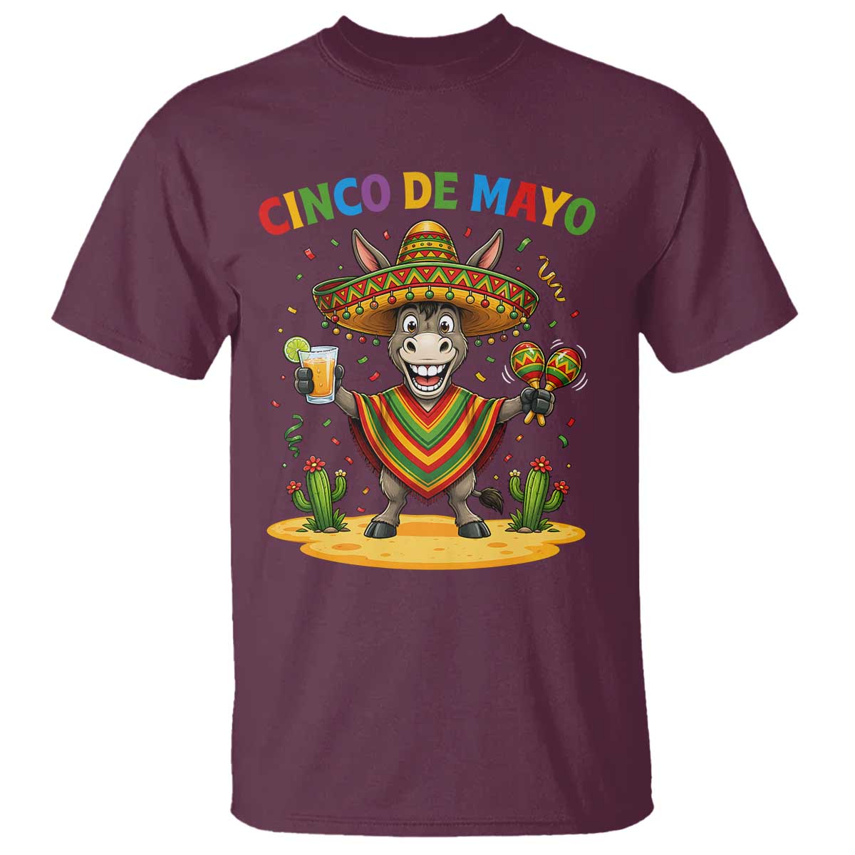 Cinco de Mayo Donkey Mexican Fiesta T Shirt