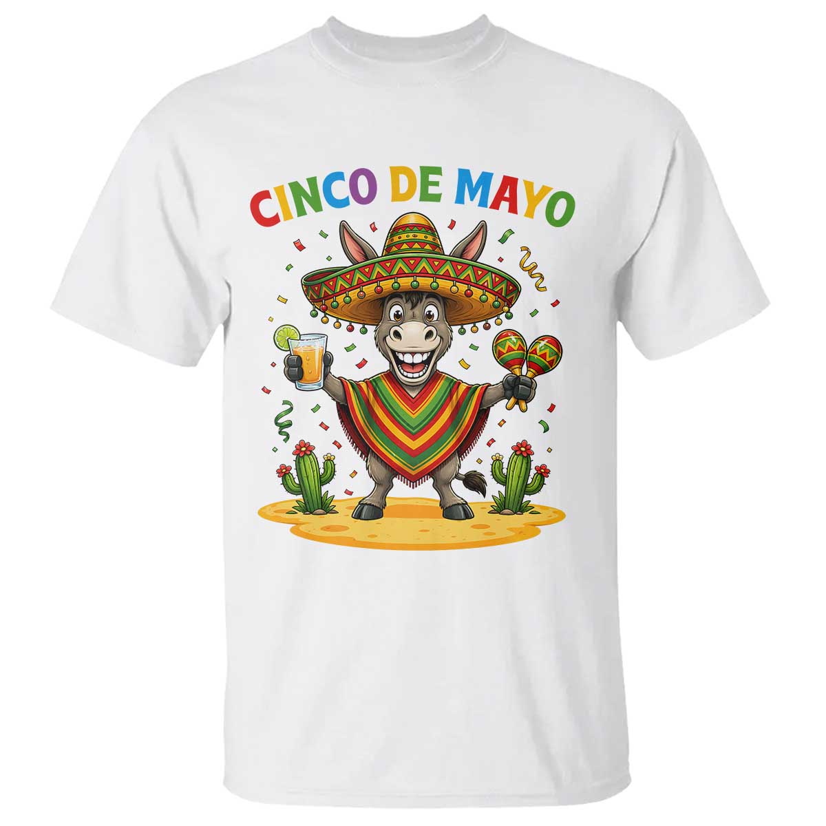Cinco de Mayo Donkey Mexican Fiesta T Shirt