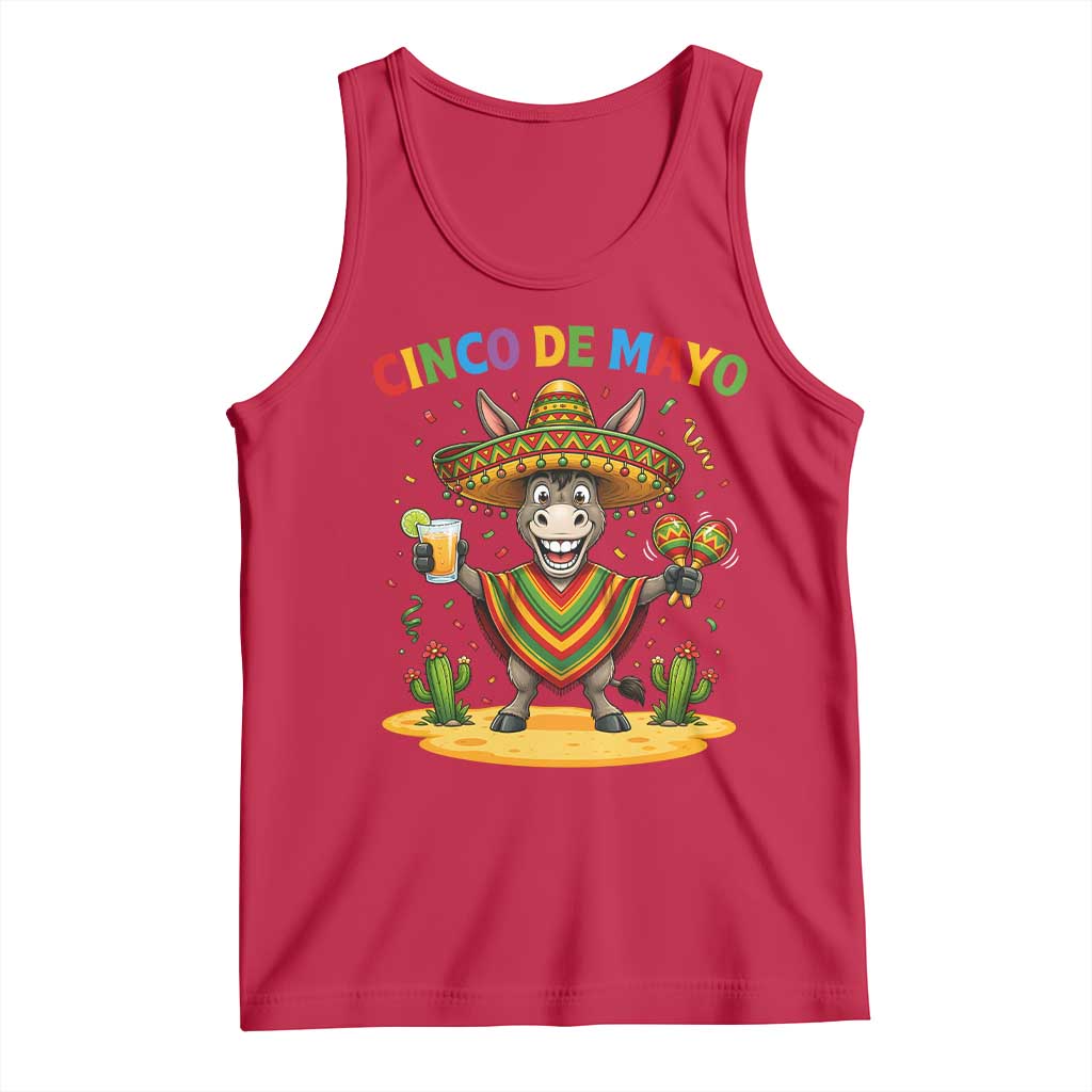 Cinco de Mayo Donkey Mexican Fiesta Tank Top