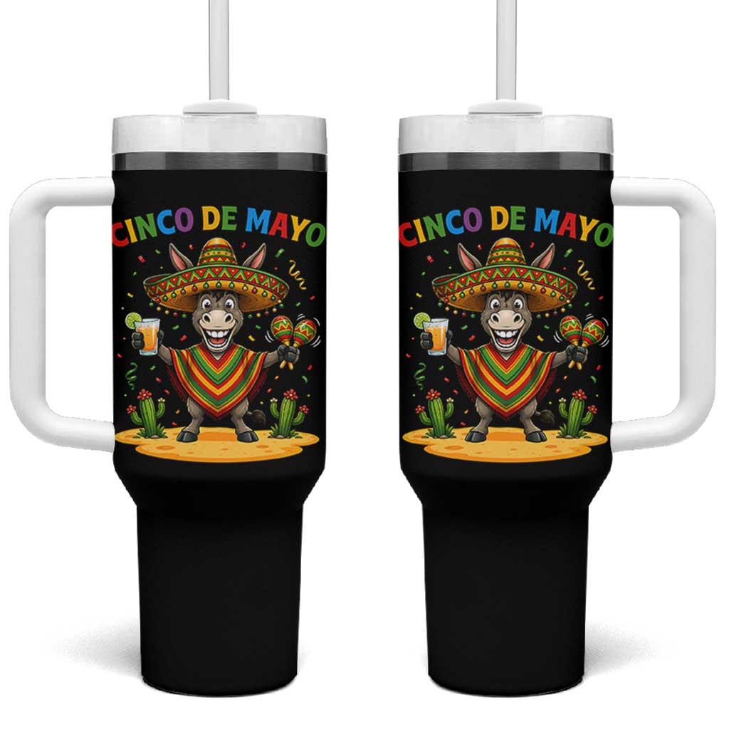 Cinco de Mayo Donkey Mexican Fiesta Tumbler With Handle