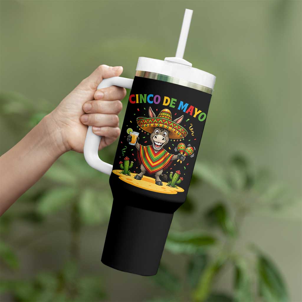 Cinco de Mayo Donkey Mexican Fiesta Tumbler With Handle