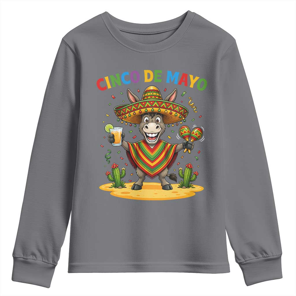 Cinco de Mayo Donkey Mexican Fiesta Youth Sweatshirt