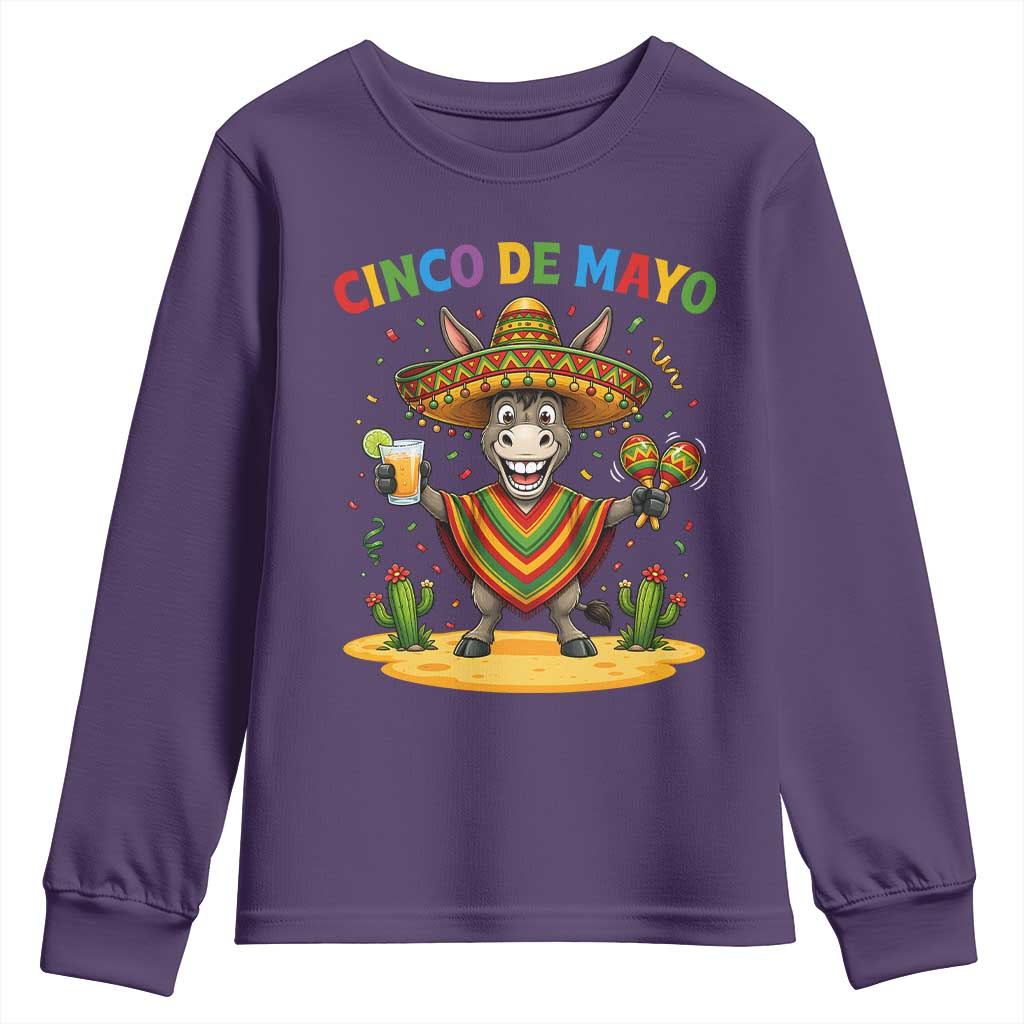Cinco de Mayo Donkey Mexican Fiesta Youth Sweatshirt