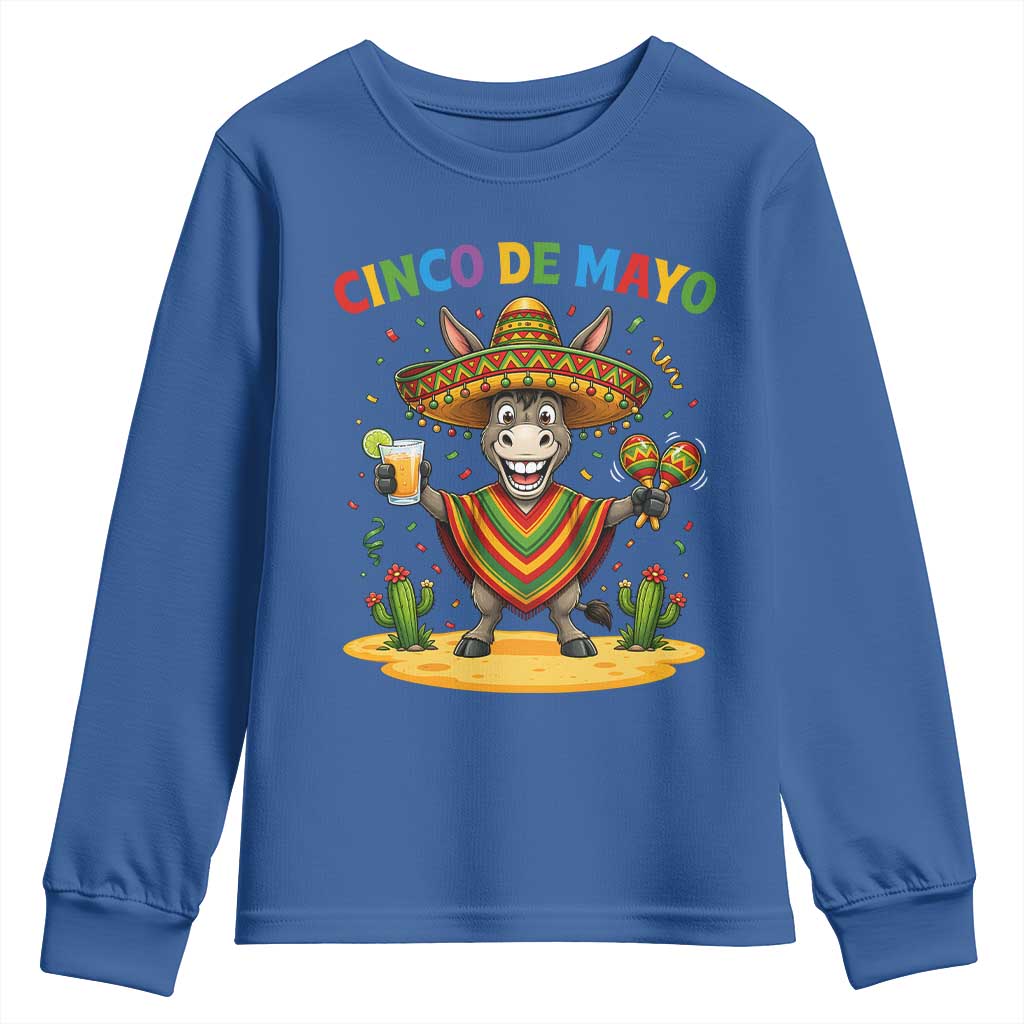 Cinco de Mayo Donkey Mexican Fiesta Youth Sweatshirt