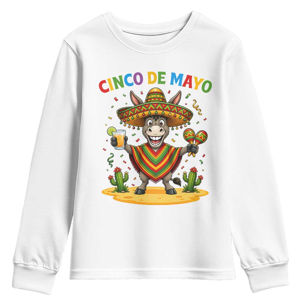 Cinco de Mayo Donkey Mexican Fiesta Youth Sweatshirt