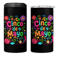 Cinco de Mayo 4 in 1 Can Cooler Tumbler Funny Mexican Fiesta