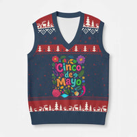 Cinco de Mayo V-Neck Knit Sweater Vest Funny Mexican Fiesta