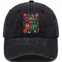 Cinco de Mayo Washed Cotton Baseball Cap Funny Mexican Fiesta