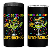 Cinco De Drinko Bitchachos 4 in 1 Can Cooler Tumbler Funny Margarita Cinco De Mayo Mexican Fiesta