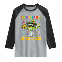 Cinco De Drinko Bitchachos Raglan Shirt Funny Margarita Cinco De Mayo Mexican Fiesta