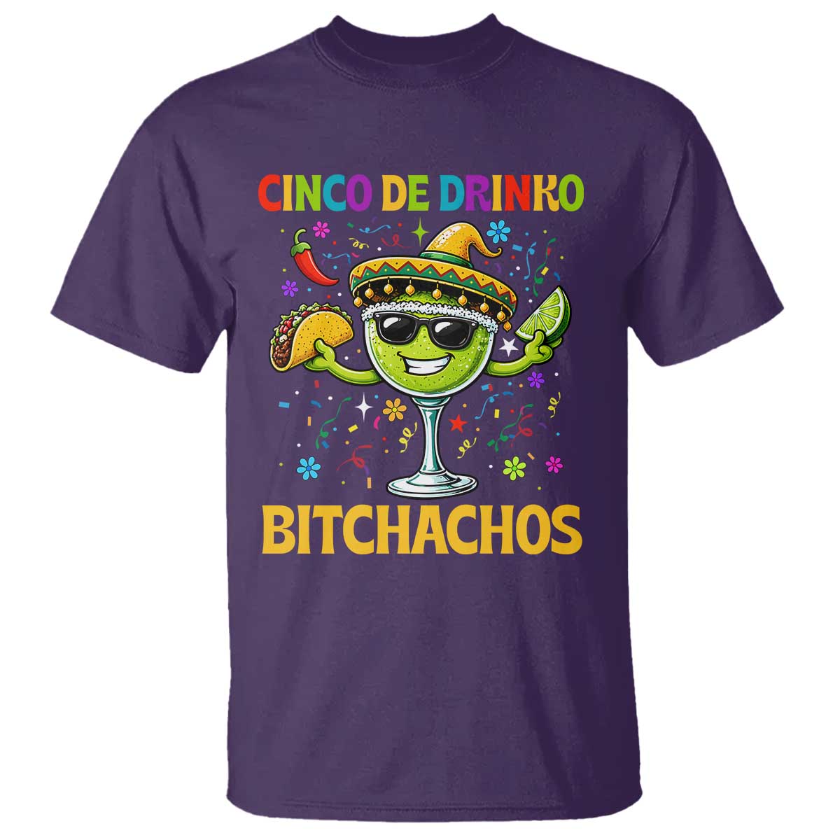 Cinco De Drinko Bitchachos T Shirt Funny Margarita Cinco De Mayo Mexican Fiesta