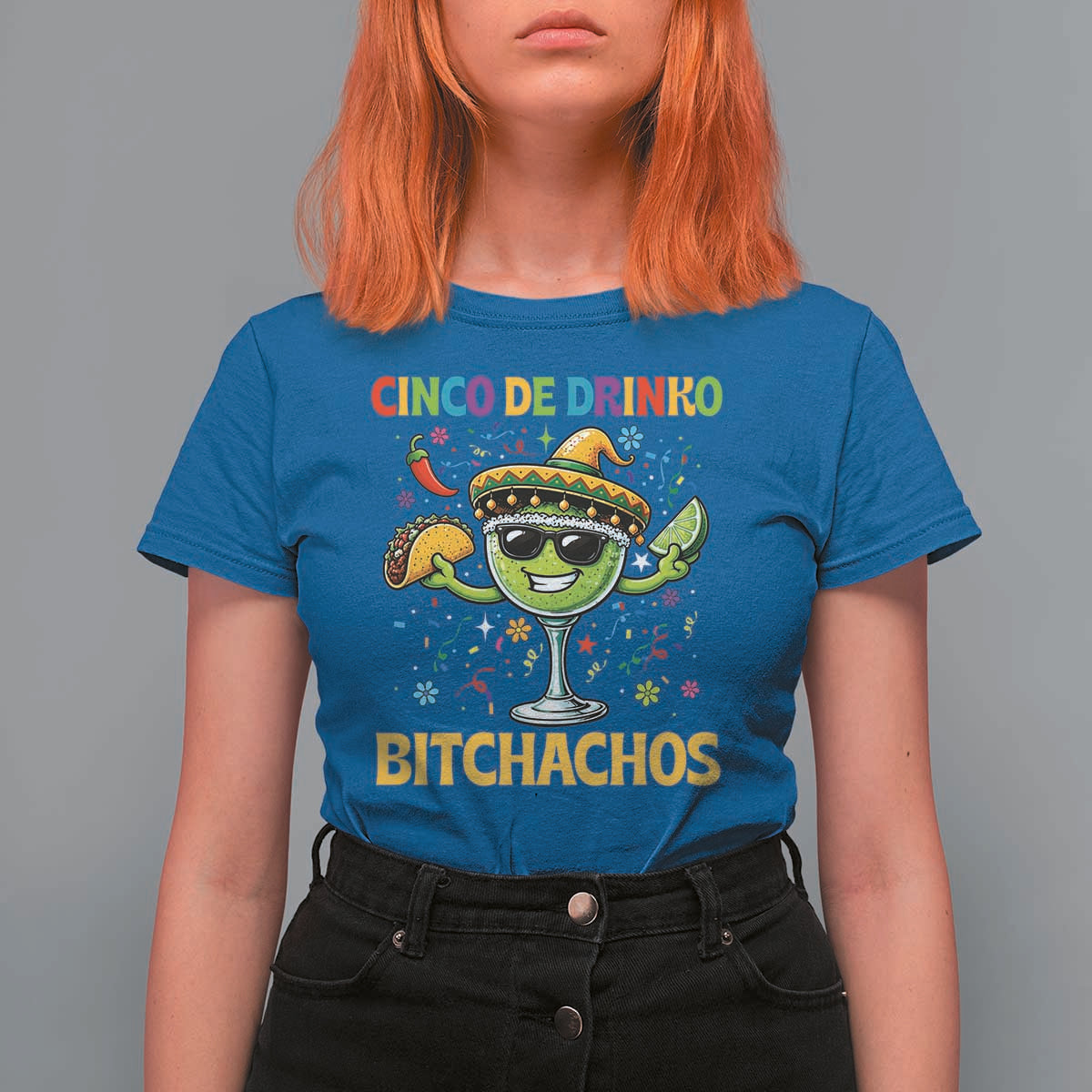 Cinco De Drinko Bitchachos T Shirt For Women Funny Margarita Cinco De Mayo Mexican Fiesta