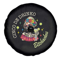 Cinco De Drinko Bitchachos Spare Tire Cover Funny Skeleton Drinking Margarita Fiesta Party