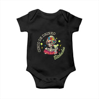Cinco De Drinko Bitchachos Baby Onesie Funny Skeleton Drinking Margarita Fiesta Party
