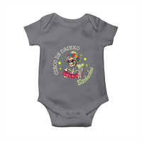 Cinco De Drinko Bitchachos Baby Onesie Funny Skeleton Drinking Margarita Fiesta Party