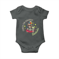 Cinco De Drinko Bitchachos Baby Onesie Funny Skeleton Drinking Margarita Fiesta Party
