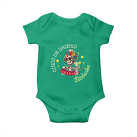Cinco De Drinko Bitchachos Baby Onesie Funny Skeleton Drinking Margarita Fiesta Party